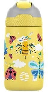 Uplifted Finds Cartoon Pattern Portable Kids Water Bottle 350ml Stainless Steel Thermo Cup For Travel yellow