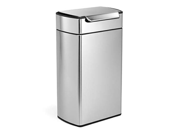 simplehuman CW2014 40 Liter, rechteckiger touch-bar Abfalleimer, Mülleimer Küche, gebürsteter Stahl, 10 Jahre Garantie