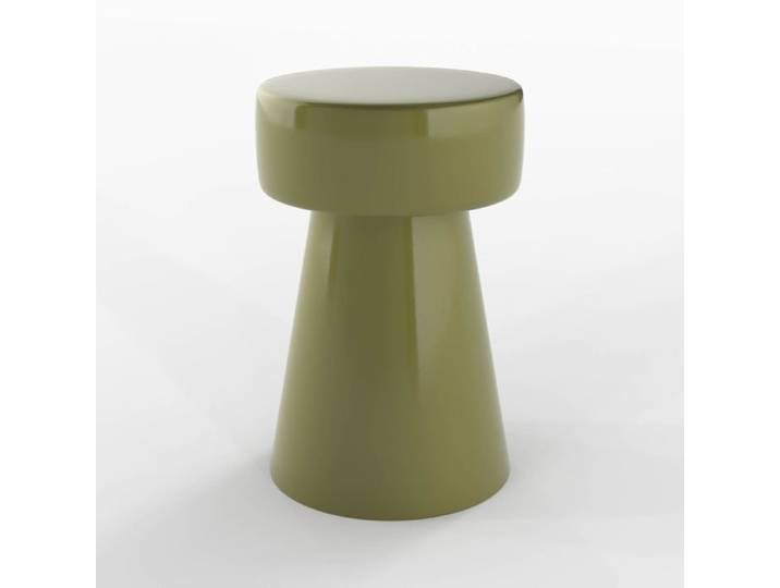 Table d'appoint ronde en métal vert kaki D30 cm - Athéna - Maison Pavane