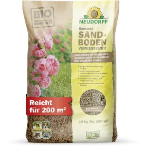 Neudorff Dünger Bentonit SandbodenVerbesserer, Sofort- und Langzeitwirkung, 10 kg für 200m²