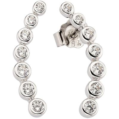 Paar Ohrstecker "Schmuck Geschenk Silber 925 Ohrring", silber (silberfarben, kristallweiß, kristallweiß), ANISTON JEWELRY & WATCHES, Ohrringe, Damen, Silber 925 (Sterlingsilber), mit Zirkonia (synth.)