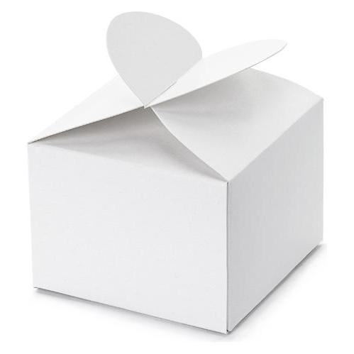 Partydeco Weisse Herzboxen 6x5x6cm 10 Stk (10 Stk.) (47721858)