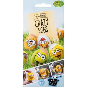 Heitmann-Eierfarben Sticker Crazy Eggs, Eierbanderolen, 4 Motive, 12 Aufkleber, 12 Stück