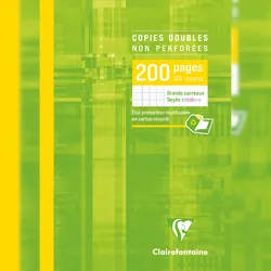 Clairefontaine 5x Klausurbogen, Schachtel mit 100 Blatt, ungelocht, DIN A4, 90g, französische Lineatur - 5721C