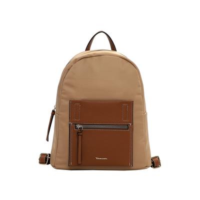 Rucksack TAMARIS "Rucksack TAS Fabrizia", Damen, Gr. B/H/T: 29cm x 34cm x 13cm, beige (nature 710), Polyester, Rucksäcke Rucksack