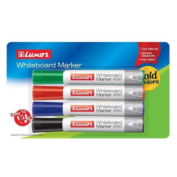 Luxor WHITE BOARD MARKERS SET 4 PCS 3650/4BC (4x) (54036448)