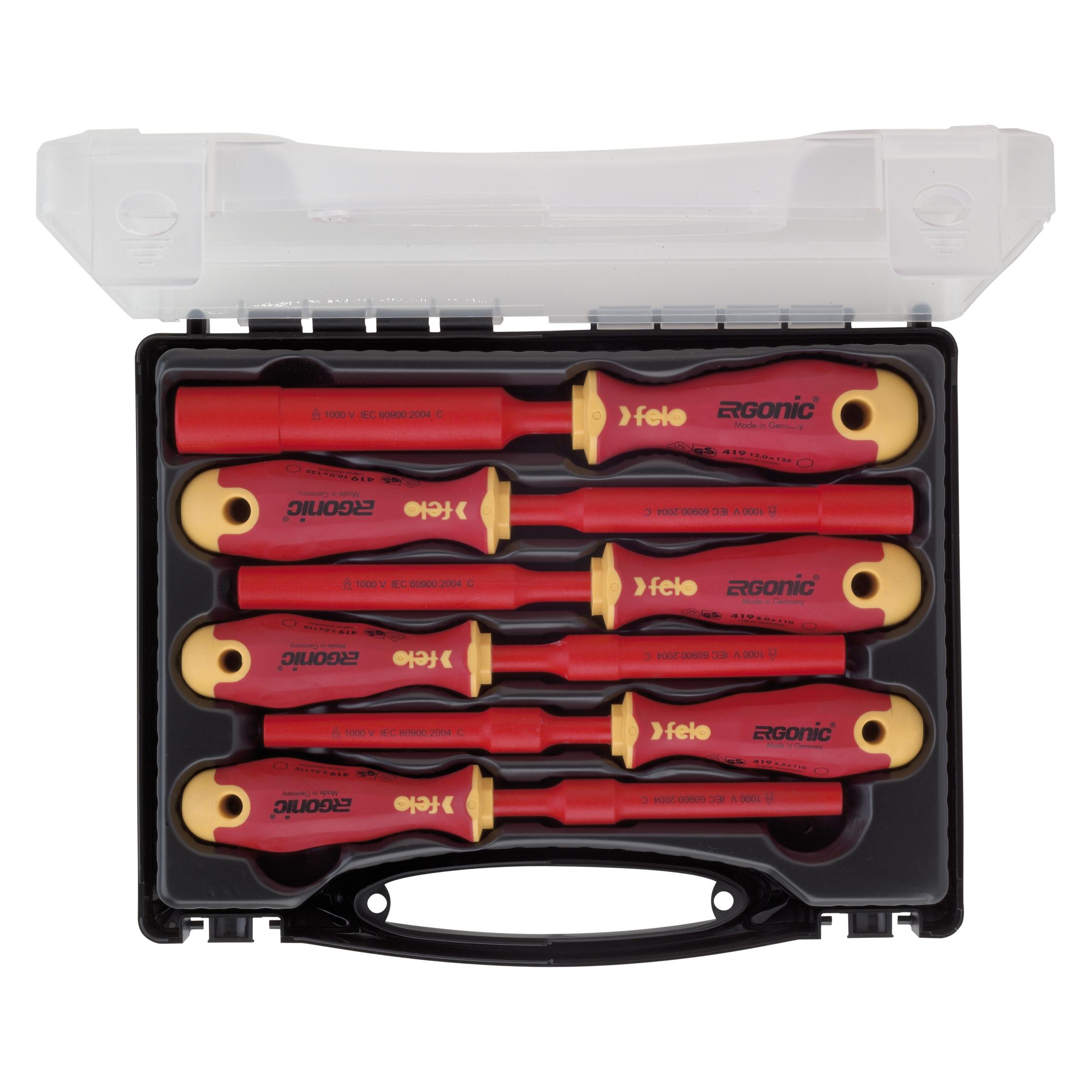 Felo ERGONIC VDE - M-Tec-Schraubendrehersatz mit3K-Griff, 6-tlg. (00041910636)