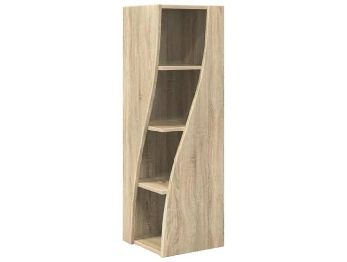 GFEROMRF Eckschrank Sonoma-Eiche 32x32x102cm Holzwerkstoff Standregal Mattes Finish, Eckdesign, viel Stauraum, Wandmontage nötig, vielseitig kombinierbar