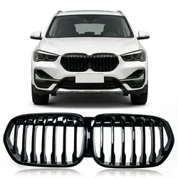 Kühlergrill Schwarz glänzend Einzelsteg passend für BMW X1 F48 2019-2022