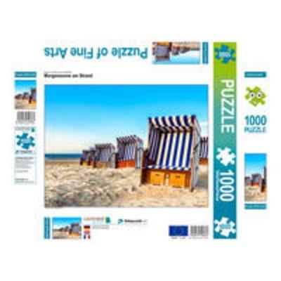 CALVENDO Puzzle Morgensonne am Strand | 1000 Teile Lege-Größe 64x48cm Foto-Puzzle für glückliche Stunden