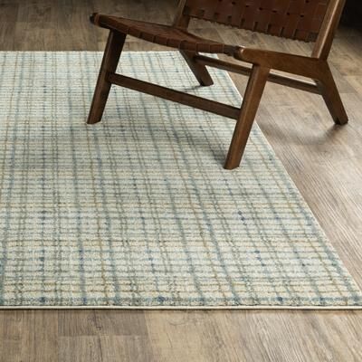 ROW ROW Gemma Distressed Plaid Area Rug