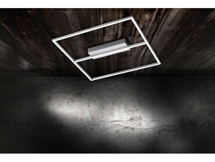INIGO\, plafonnier de Paul Neuhaus\, en acier\, avec 1 panneau LED de 28W\, 3000K\, pour intérieur\, indice de protection IP20