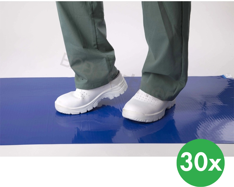 B2B Partner Einweg-Hygiene-Reinigungsmatte 60 x 90 cm, 30 Stk, blau