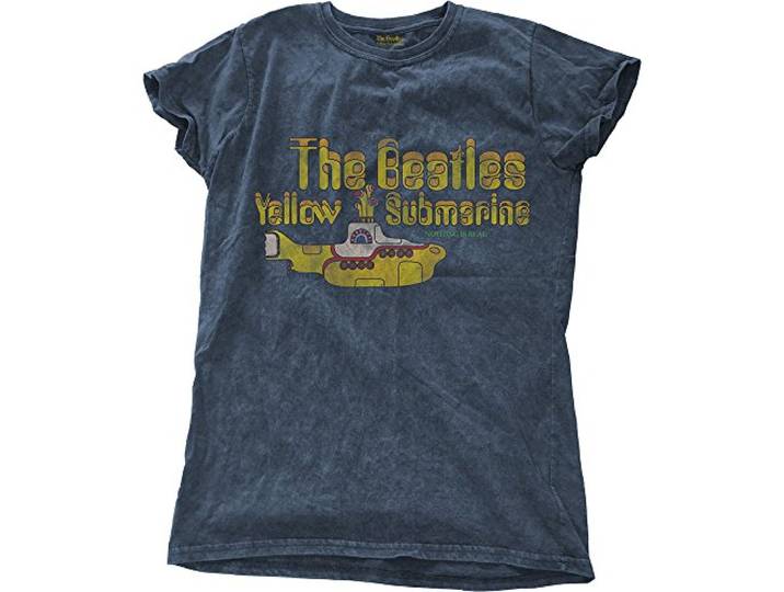 T-Shirt # M Blue Femmina # Yellow Submarine Nothing Is Real
