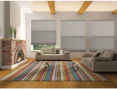 "BlindsAvenue Cordless Day/Night Cellular Honeycomb Shade, 9/16"" Single Cell, Sticks & Stones"