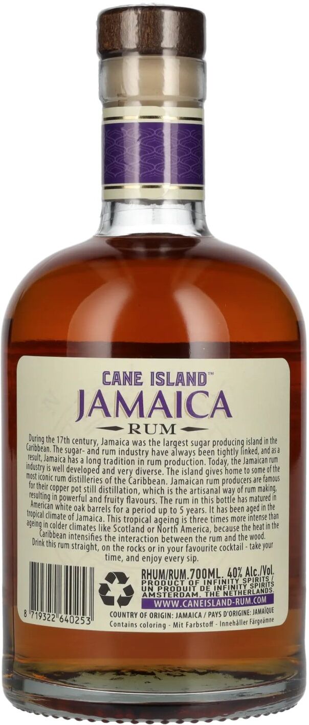 Cane Island Rum Cane Island JAMAICA Caribbean Aged Single Island Rum 40% Vol. 0,7l