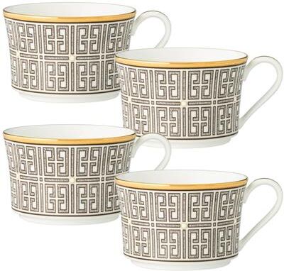Noritake Infinity Set of 4 Teacups, 7-1/2 oz.