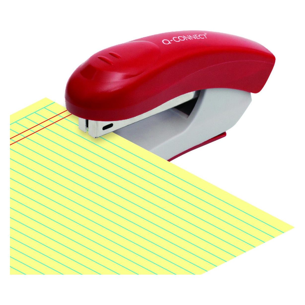 Q-Connect Heftmaschine Kunststoff 20BL rot/grau (KF14206)