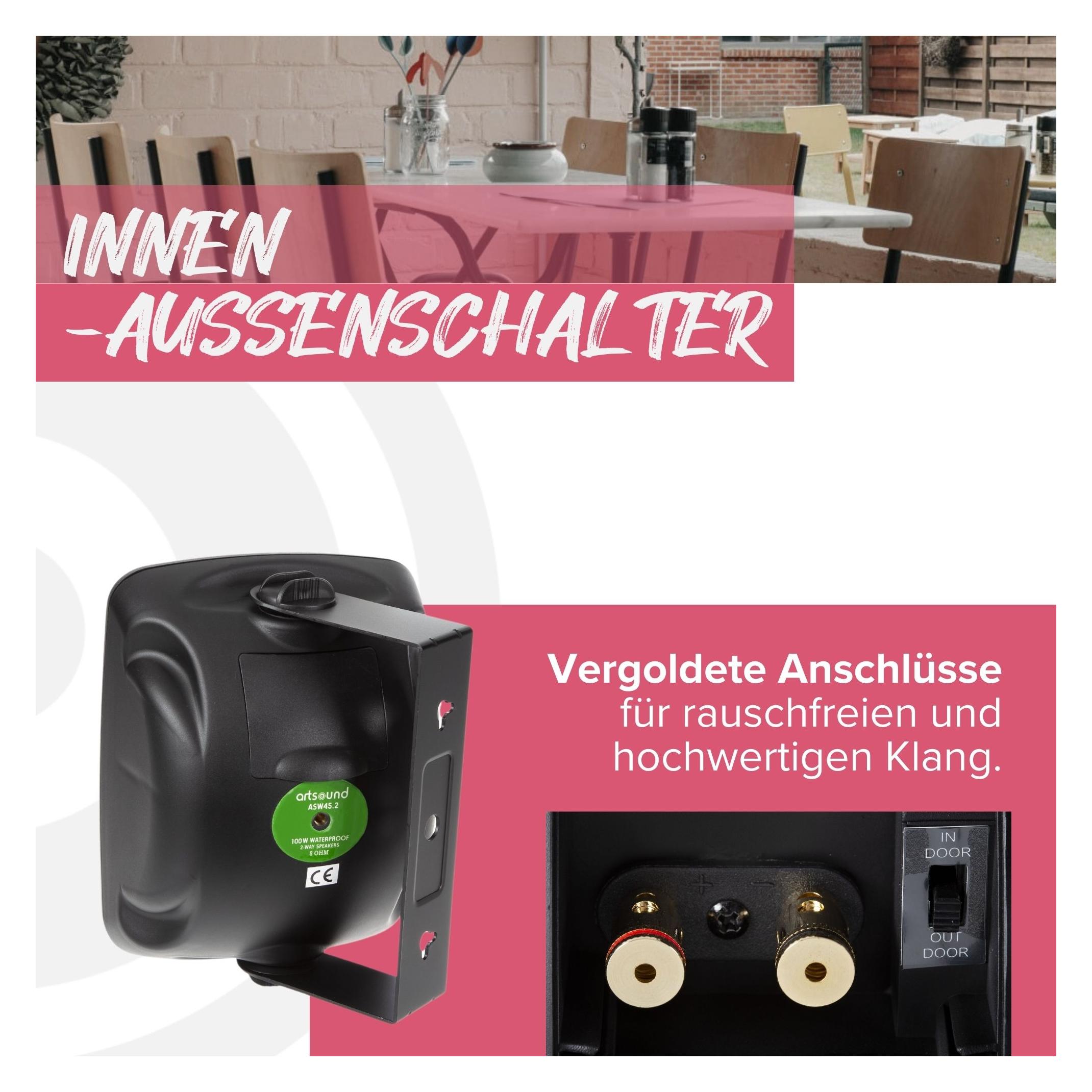 Artsound ASW45.2 B Luidsprekers - 1 paar (Aktiv) (ART-ASW452B)