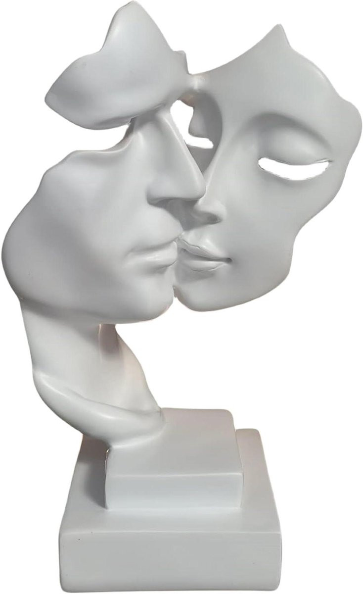 Wit Denker Ornament Koppels Kussen Beeld voor Woonkamer Decoratie