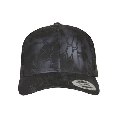 Flex Cap FLEXFIT "Flexfit Accessoires YP CLASSICS KRYPTEK RETRO TRUCKER CAP", Gr. onesize, schwarz (typhon), 100% Polyester, unifarben, Caps