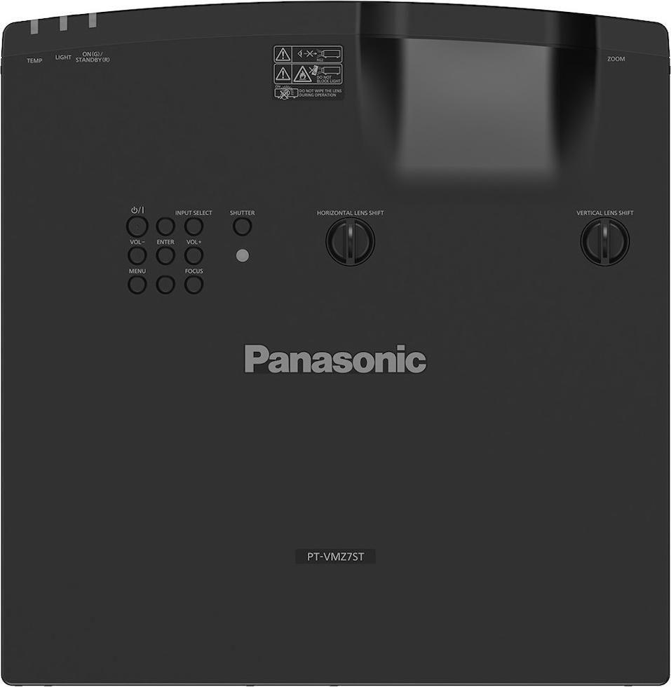 Panasonic PT-VMZ7STBEJ Kurzdistanz Beamer mit 7000 Lumen und brillante Bildqualität für Business und Ausstellungen in schwarz