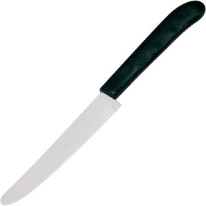 WAS Steakmesser 6 Stück, 11 cm Edelstahlklinge mit Wellenschliff, Kunststoffgriff