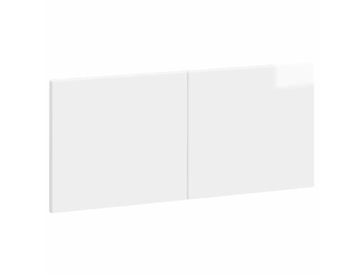 GHVBNMF Wandmontiertes Kopfteil BREDA Hochglanz Weiß 120x3x50 cm Platzsparendes Wandbett-Rückenteil fürs Schlafzimmer aus pflegeleichtem Holzwerkstoff mit Stauraum.