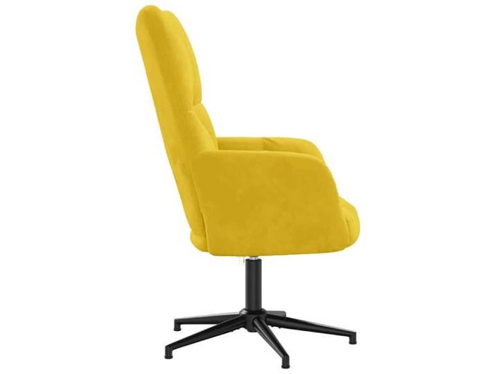 Fauteuil simple - Jaune - Chaise de relaxation - Jaune moutarde Velours 62x68x91 cm F7851