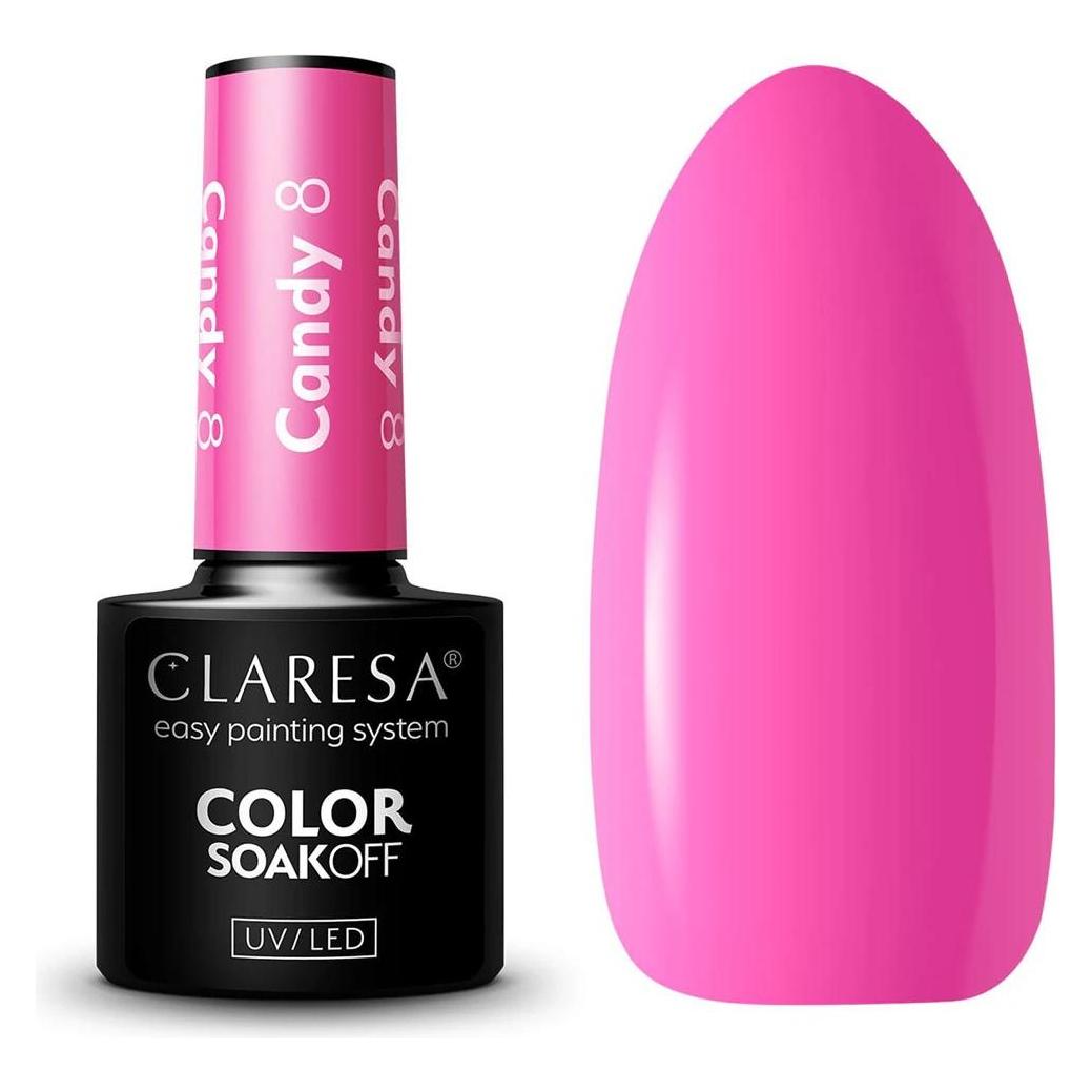 Claresa Candy UV Nagellack 5ml - Packung mit 8 Stück (Rosa, Farblack) (47272765)
