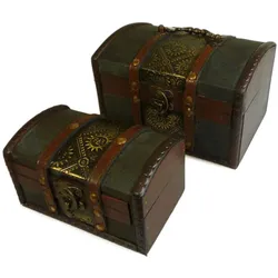Sets of 2 Colonial Boxes - Metal Embossed