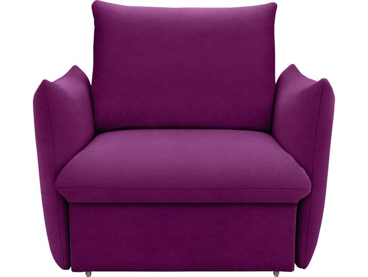 Sessel LOOKS XII Schlafsesel, Schlaffunktion , pink (fuchsia), B:120cm H:100cm T:97cm, 92% Polyester, 8% Nylon, LOOKS BY WOLFGANG JOOP, Sessel, Sessel, Boxspring-Polsterung, mit Gästebettfunktion, Kissenoptik