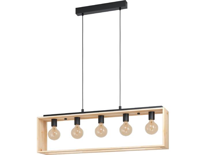 EGLO Famborough, Flexible Halterung, Schwarz, Holz, Schwarz, Holz, Stahl, Holz, Indoor, IP20