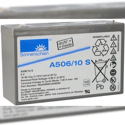 Sonnenschein / Exide Sonnenschein Bleigel Akku 6V 10Ah Dryfit A506/10.0S Faston 4,8