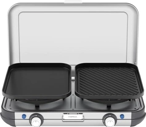 Campingaz Camping Kitchen 2 Grill & Go Caravan, 30 mbar (grau/schwarz, 2x 2kW, Modell 2025)