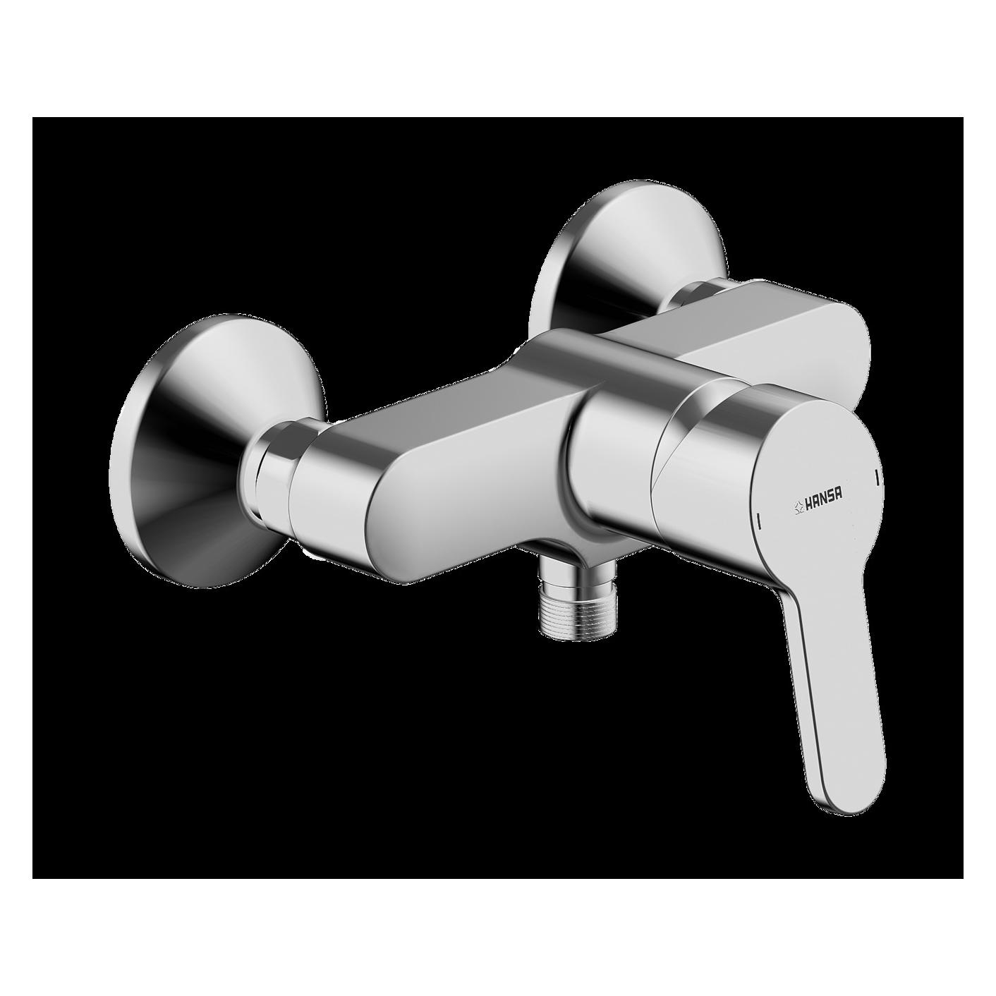 Hansa Armaturen GmbH Einhandmischer Brause Hansaprimo für Wandaufbau, S-Anschlüsse chrom (49450103)