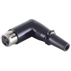 Cannon/XLR-Winkel-Kupplung, schwarz