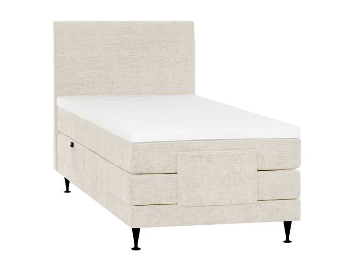 Welnova Boxspringbett UTAH, creme, Stoff