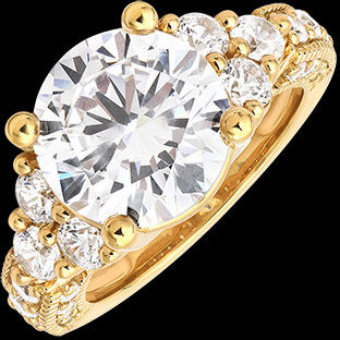 Edenly SolÃ©ane Ring â€“ 18-karÃ¤tiges recyceltes Gelbgold und synthetische Dia