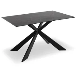 [de]sign & more Esstisch Havana 130 x 85 cm Keramik Grau