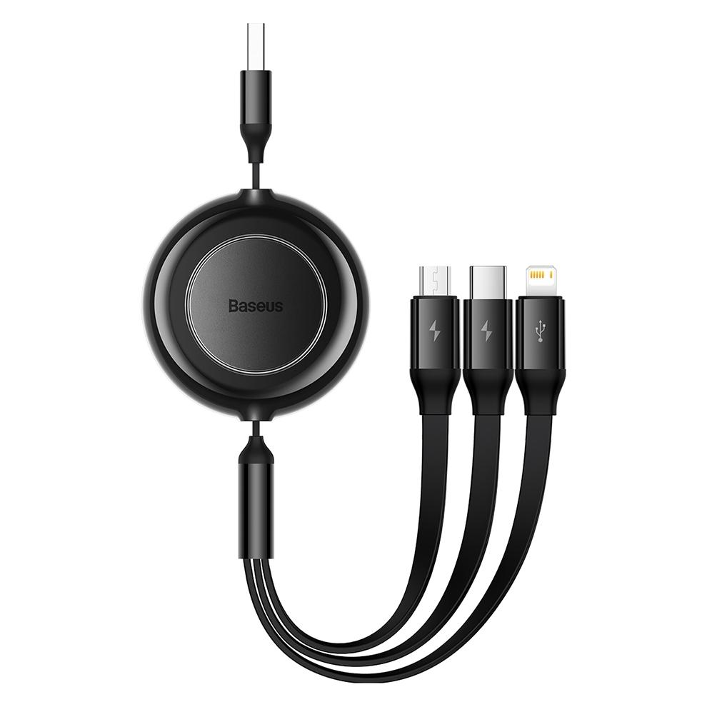 Baseus Bright Mirror 2 3in1" A tipo USB laidas - mikro USB + "Lightning" + USB Type C 3,5A 1,1 m ju (1.10 m, USB 3.2 Gen 1) (CAMJ010001)