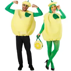 buttinette Kostüm "Zitrone" unisex, gelb/grün