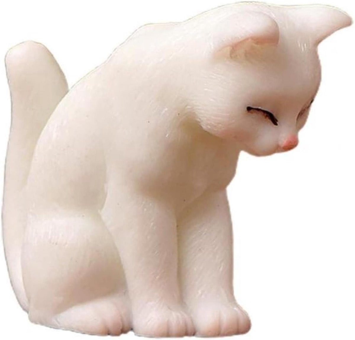 Mini kat beeldjes voor tuin decoratie in meerdere kleuren