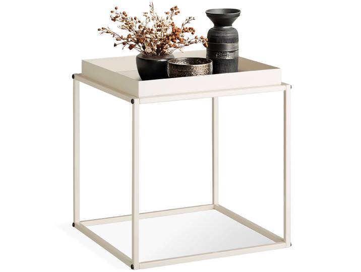Table d'appoint CAMBRIDGE 40x40x44cm - crème