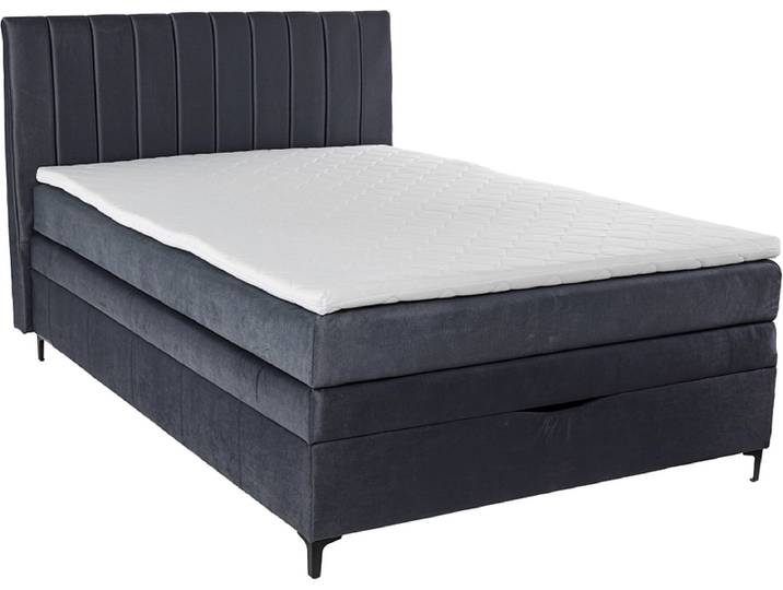 Boxspringbett MAGIC marine 140x200cm halbfest