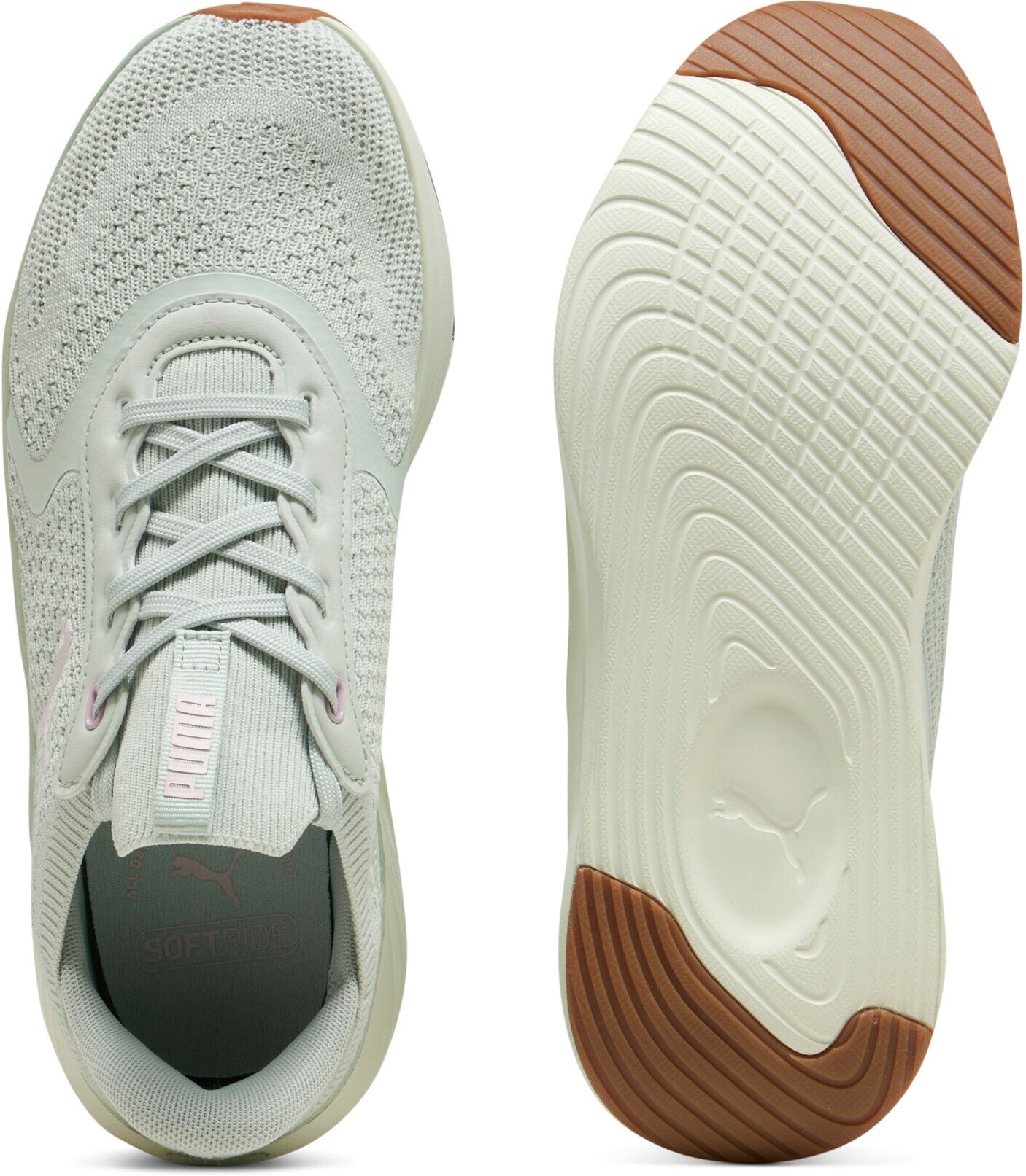 Fitnessschuh PUMA "SOFTRIDE MAYVE 2 WNS", Damen, Gr. 38, Textil, grün (crme de mint, sage glow, gum), Schuhe Fitnessschuh, ideal für Gym und Fitnessstudio crme de mint, sage glow, gum 38, Textil