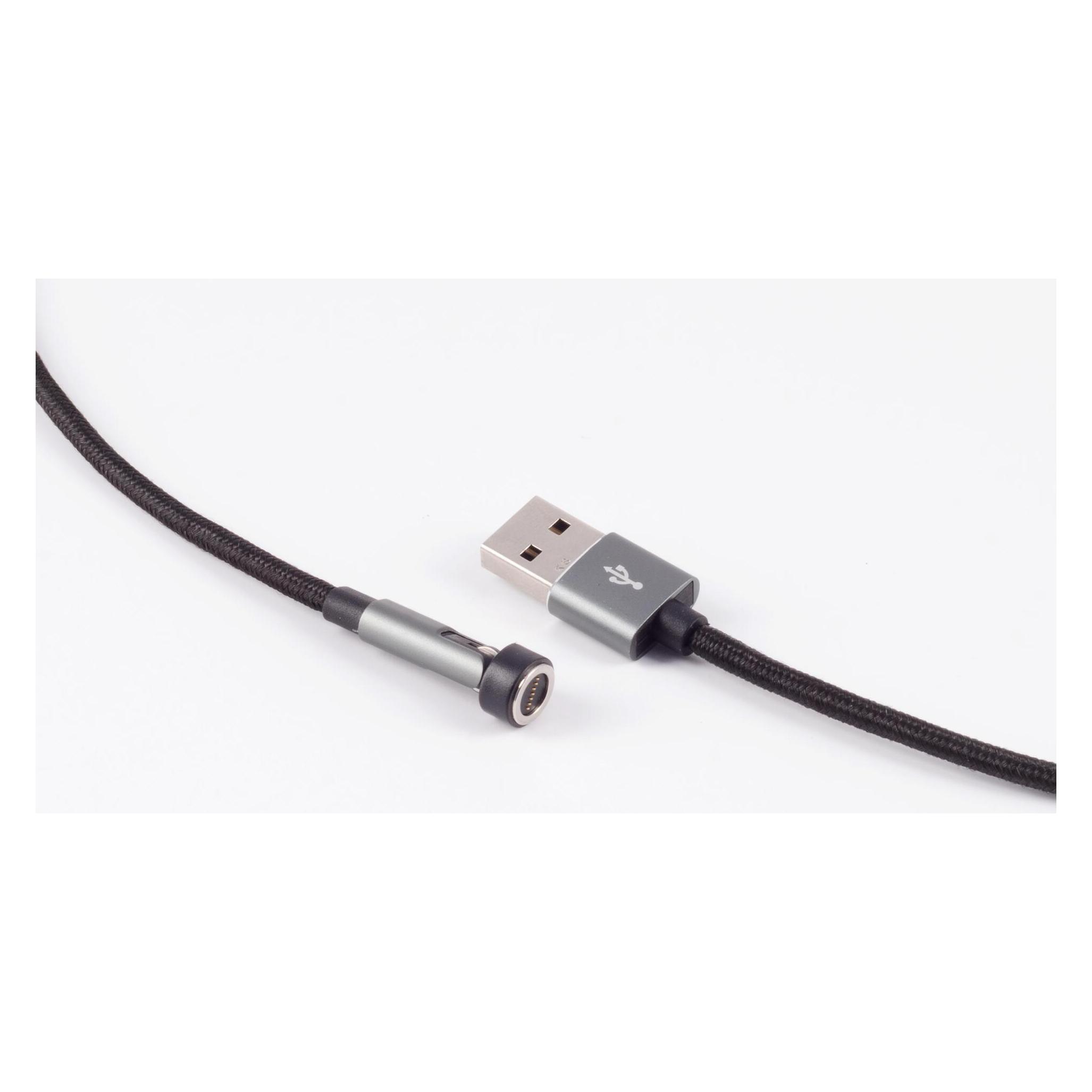 Shiverpeaks -BASIC-S--Universal--USB-A Magnetkabel, 3in1, 540°, 7-Pin, schwarz, 1,0m (1 m) (BS14-19010)