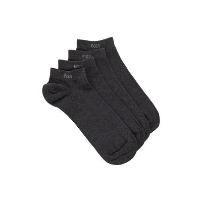 Sneakersocken BOSS "2P AS Colours CC", Herren, Gr. 39-42, grau (dunkelgrau), Baumwolle, Elasthan, Materialmix, Polyamid, elastisch, Socken Sneakersocken