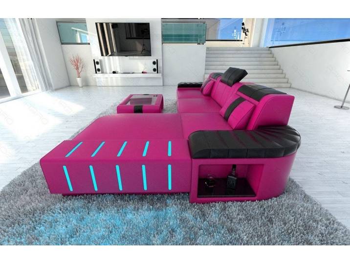 Ecksofa Bellagio L-Form in Leder
