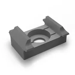 Qualinos Universal Klemmbock 10 Stück Silber 9006 - Zaunhalter flach für Doppelstabmattenzaun
